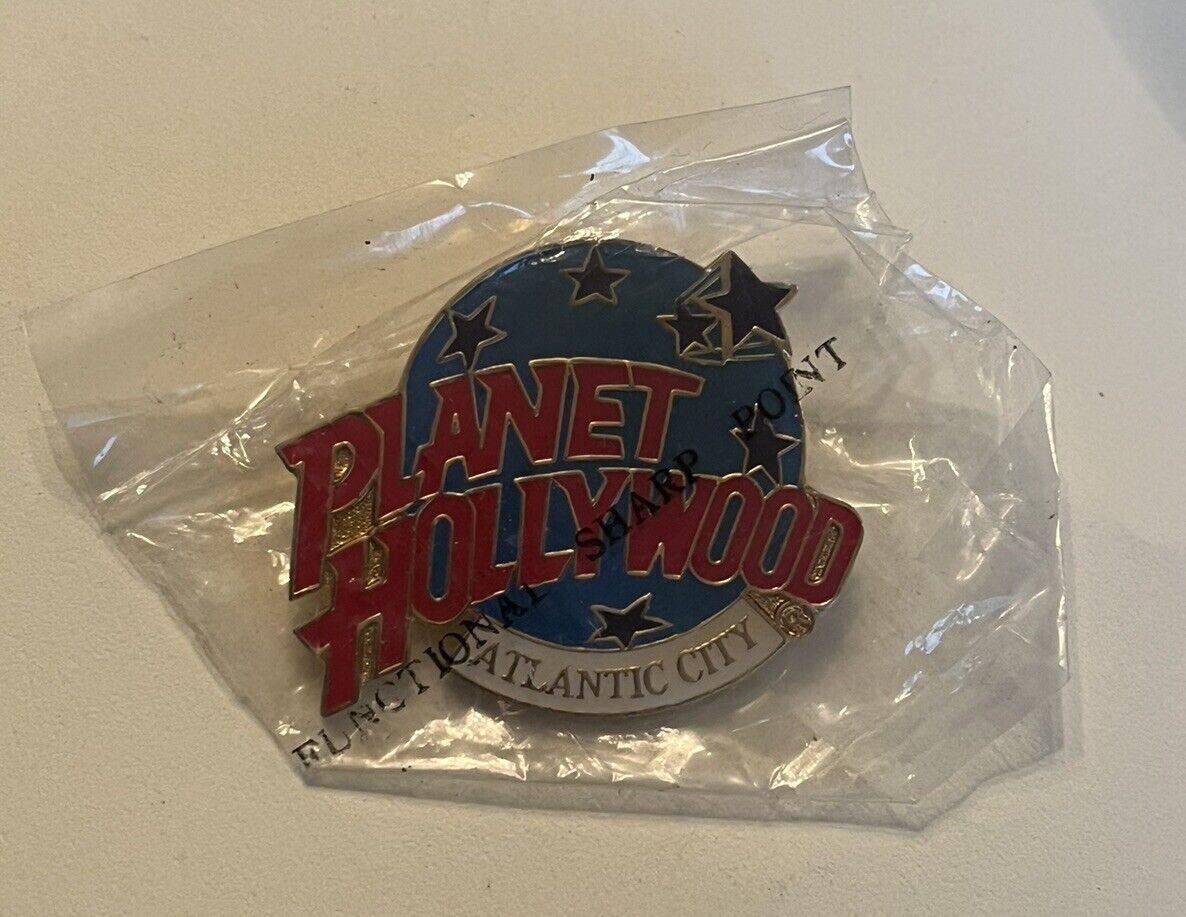 Planet Hollywood Atlantic City Vintage Button Pin Pinback