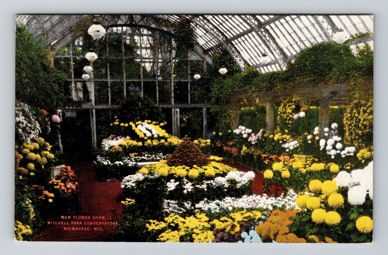 Milwaukee WI-Wisconsin, Mitchell Park Conservatory Antique Vintage Postcard