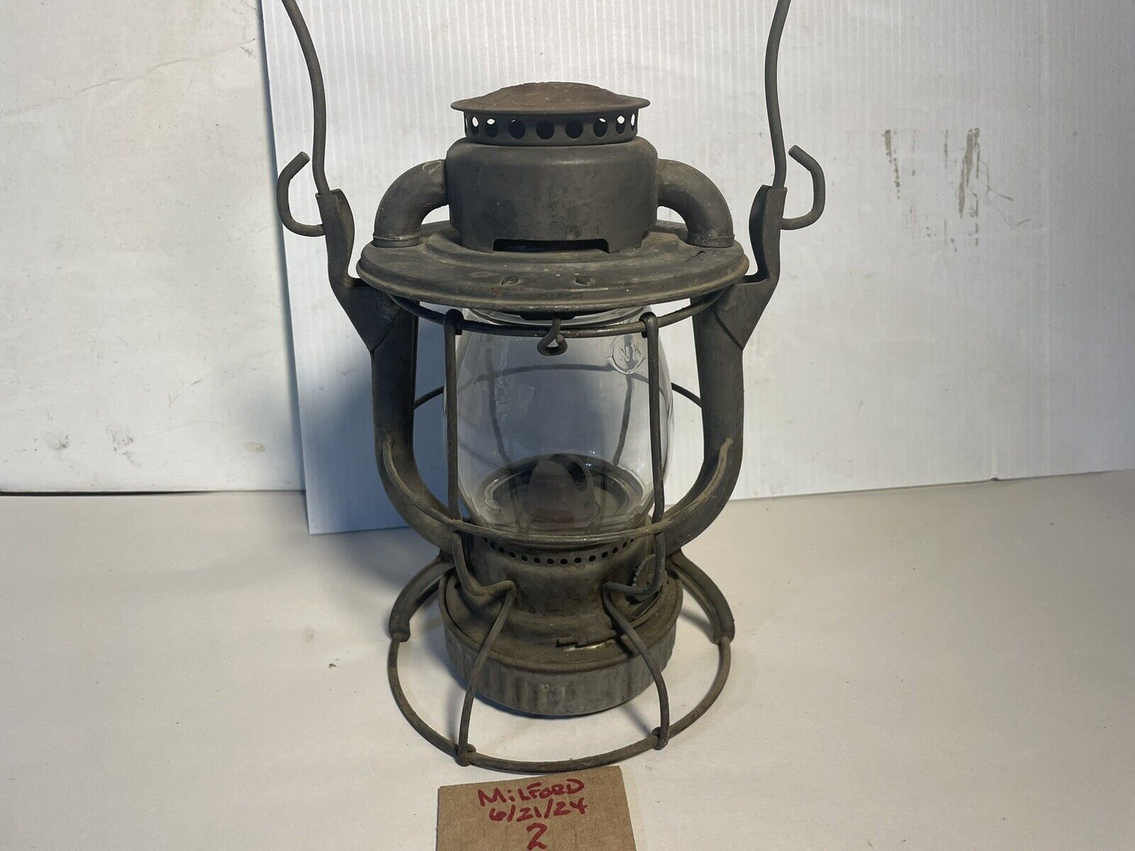 Vintage Dietz New York Central Railroad Lantern NYCS Clear Globe