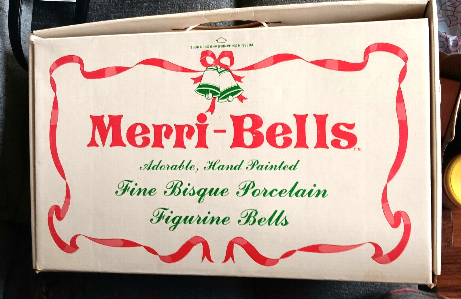 Merri-Bells Set Of 11 Fine Bisque Porcelain Figurine Ornaments Bells Jasco 1978