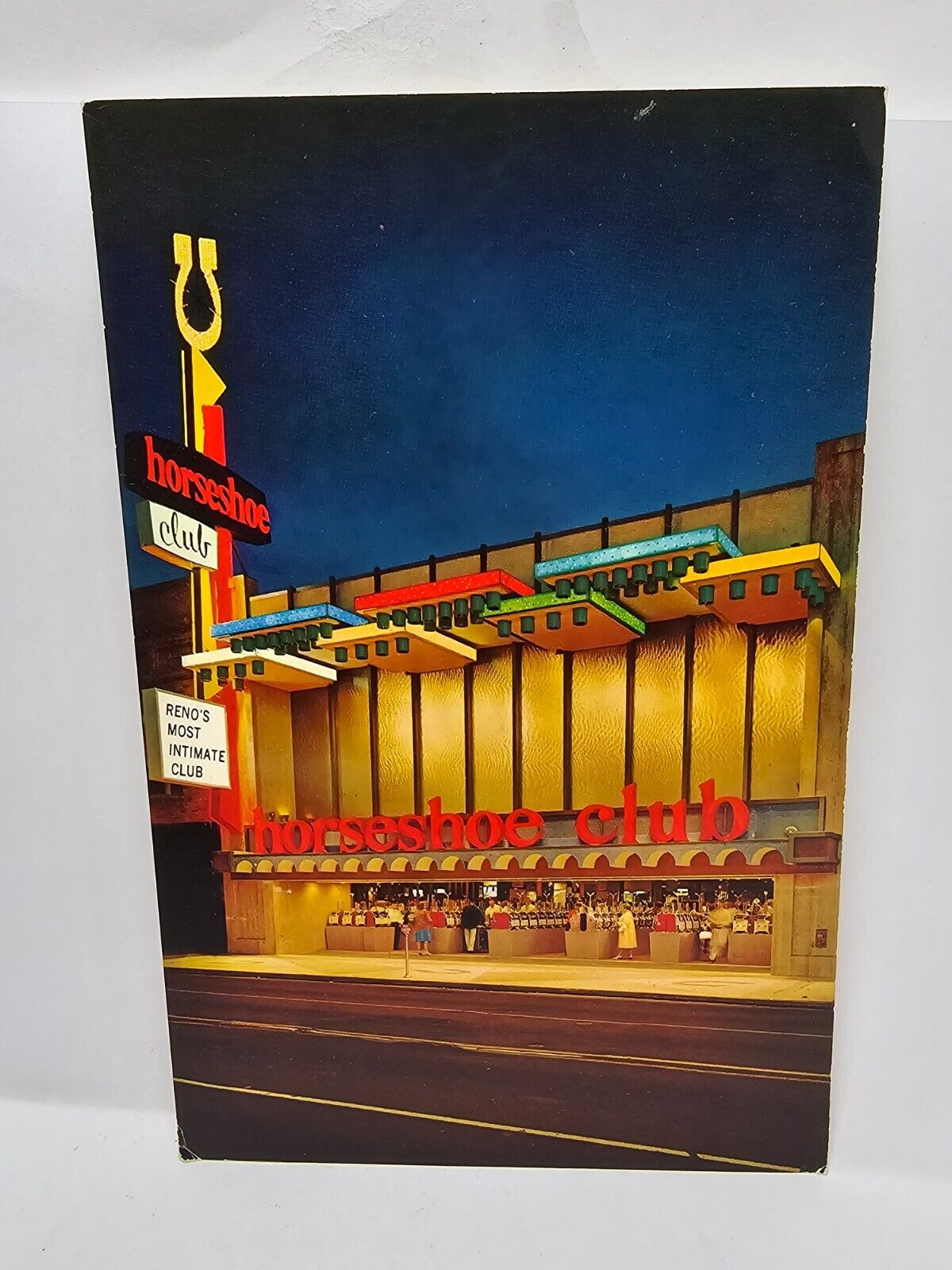 Vintage Postcard - HORSESHOE CLUB Reno Nevada NV Casino Bar Restaurant Lounge