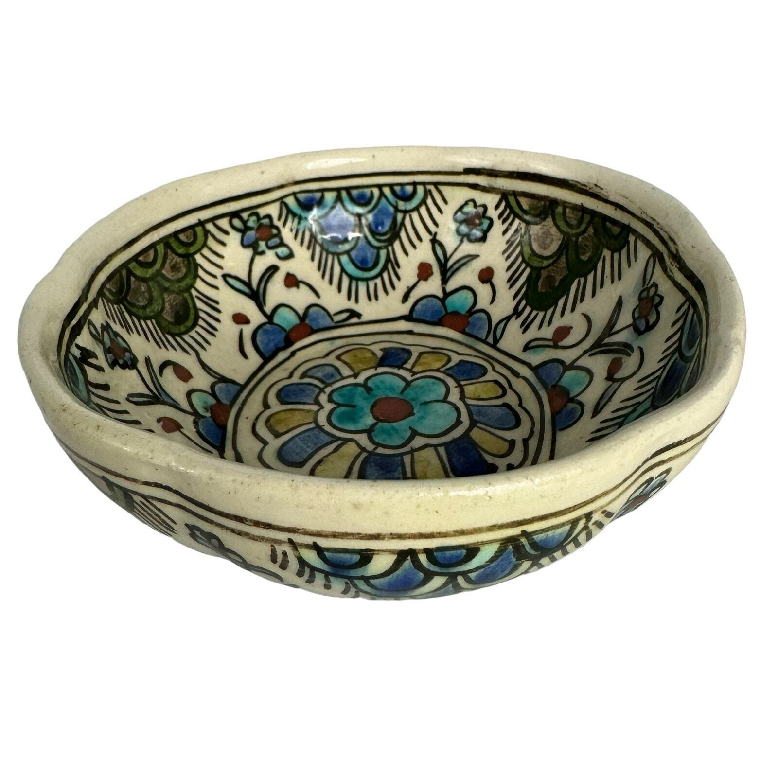 Ottoman Iznik Pottery Bowl Antique Vintage Persian Islamic Turkish