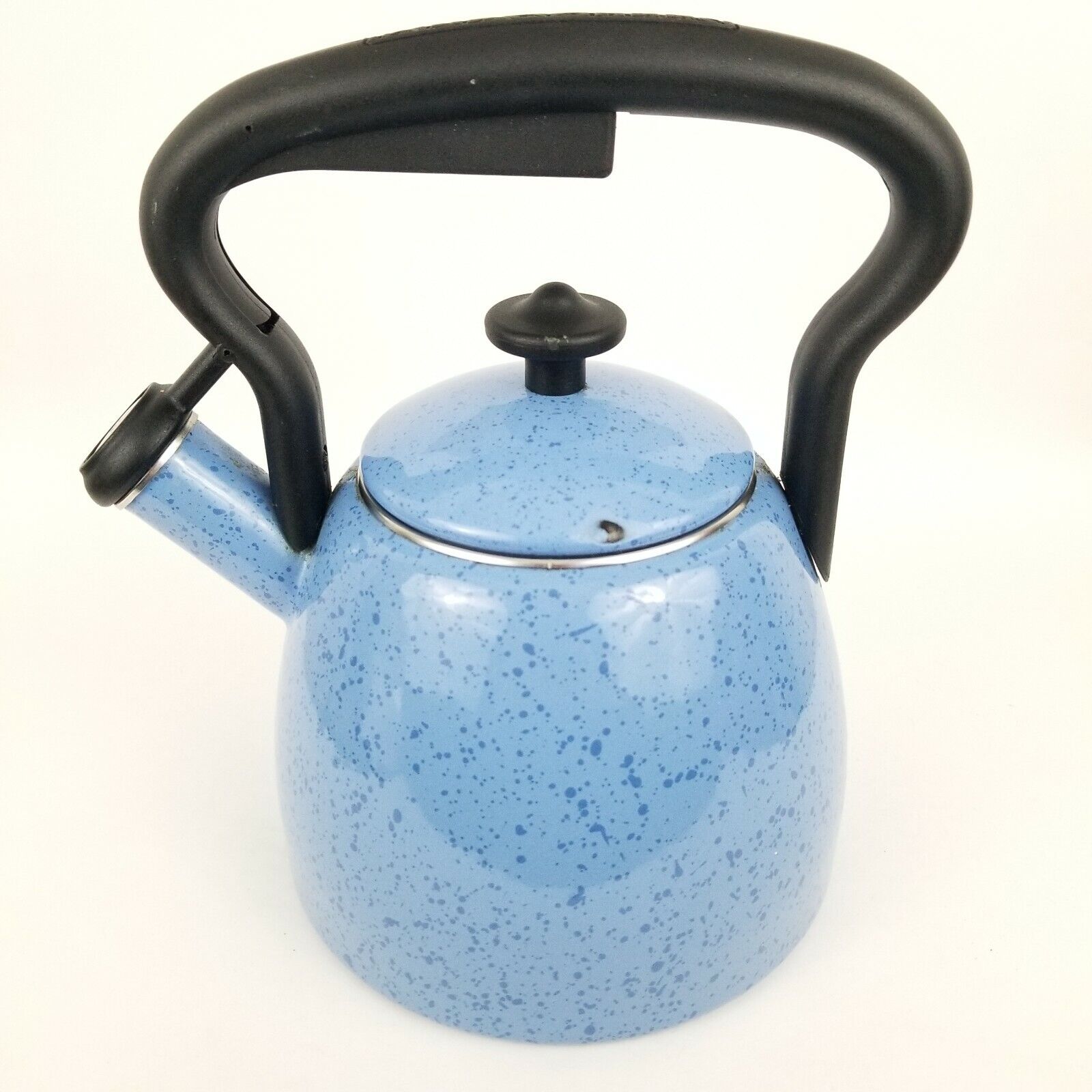 Paula Deen Collection Blue Speckled Enamel Stovetop Teapot 2 QT