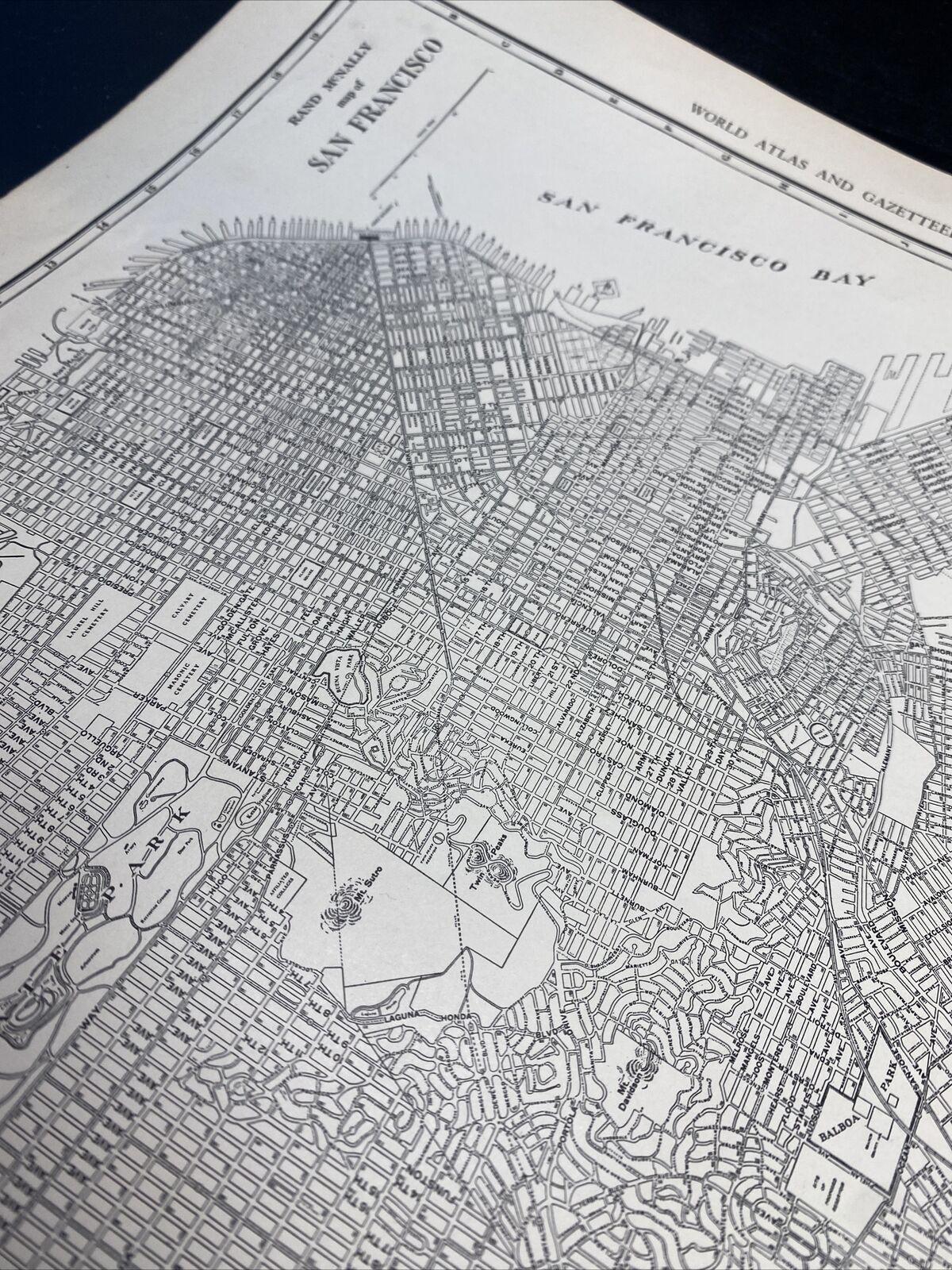 1940's San Francisco atlas Map Vintage