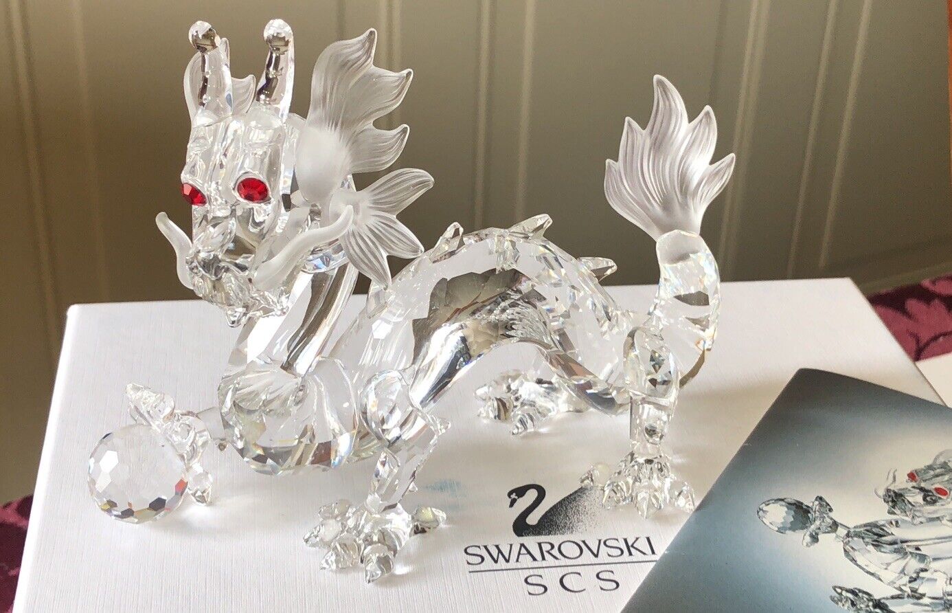 Swarovski Crystal 1997 Annual Edition Fabulous Creatures The Dragon In Inner Box