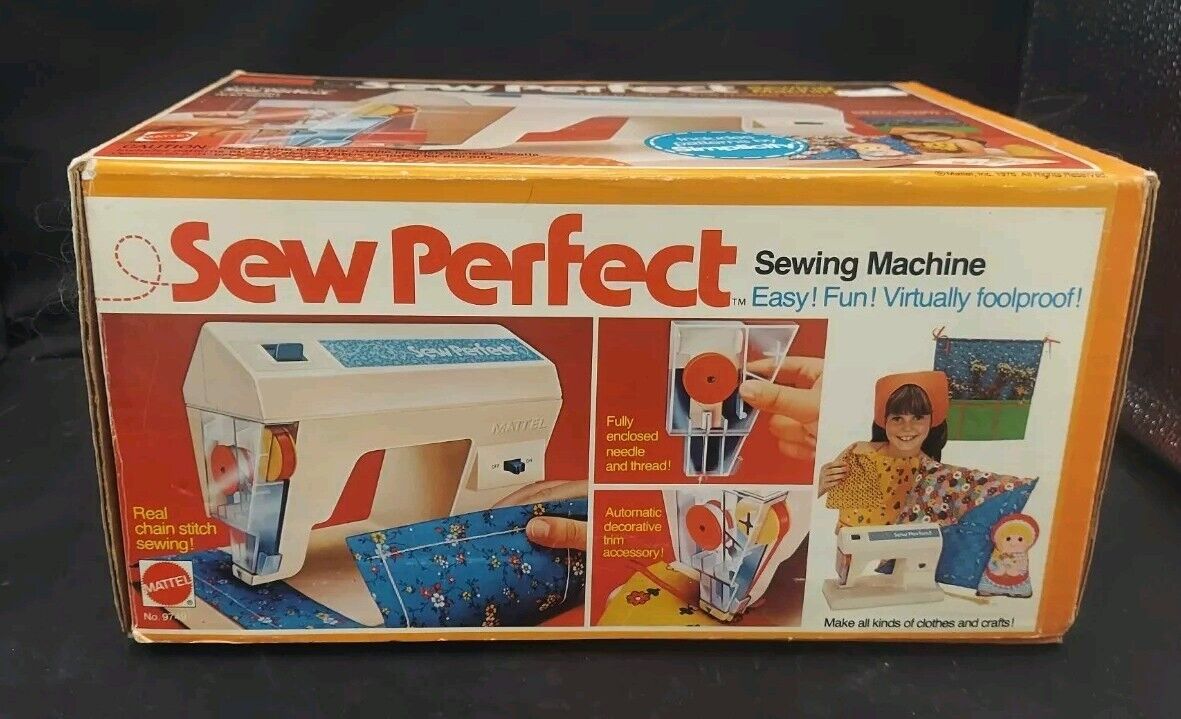 Vintage Mattel Sew Perfect Sewing Machine/Original Patterns