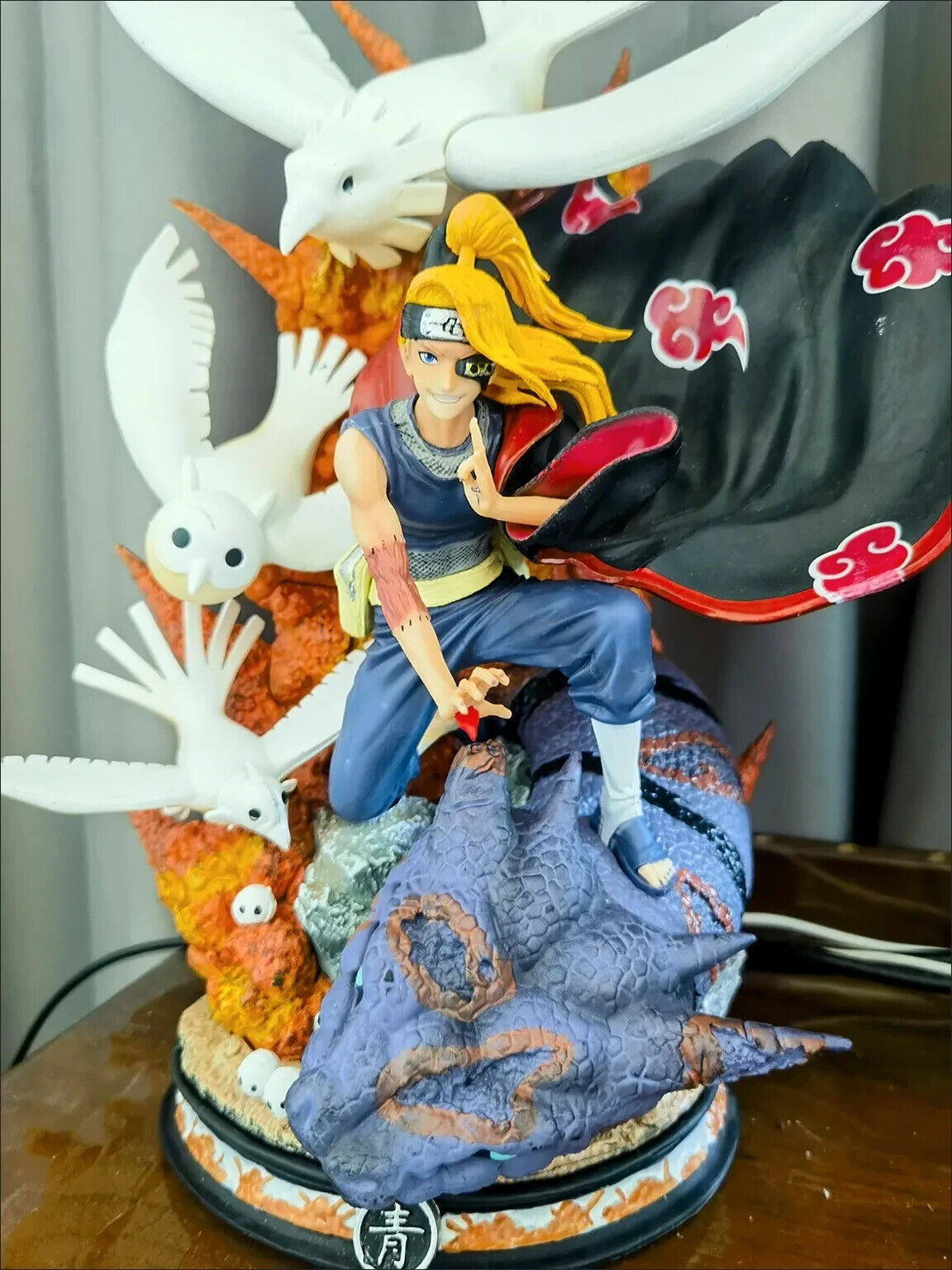 Anime Ninja Shippuden Akatsuki Deidara Fight Big PVC Figure Statue Toy Gift Boxe