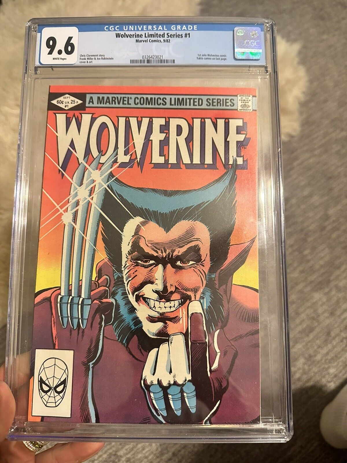Wolverine Limited Series #1 CGC 9.6 Near Mint+ 1982 White Pages