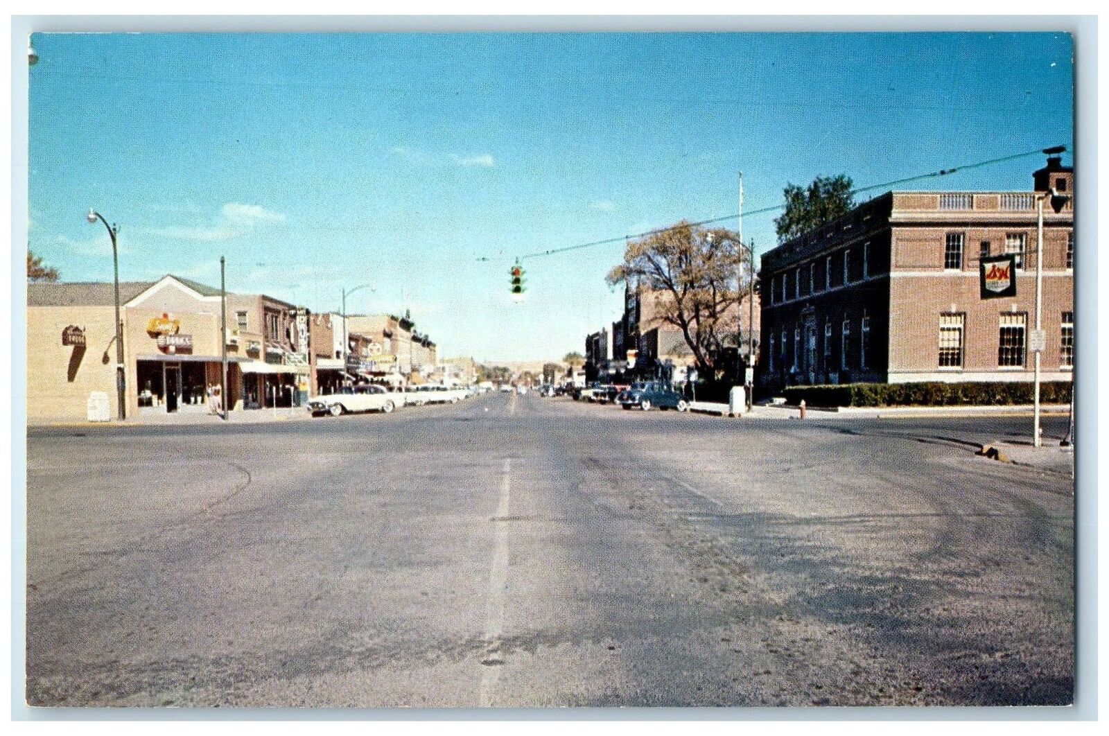c1960's Greetings From Chadron Nebraska NE Unposted Business District Postcard