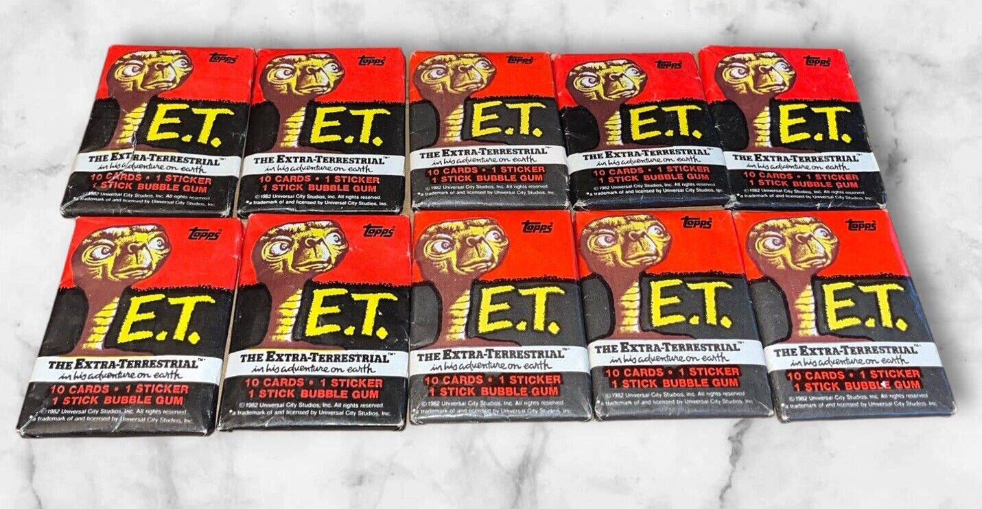 Topps 1982 E.T. THE EXTRA TERRESTERIAL TRADING CARD WAX PACKS (10) sealed