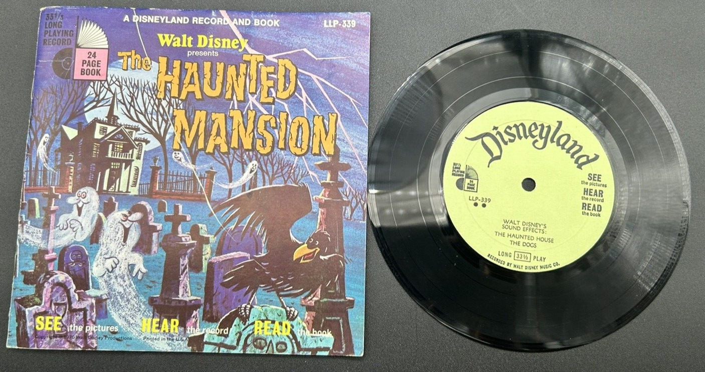 Vtg. 1970 Walt Disney The Haunted Mansion, Disneyland Book & Record, LLP 339