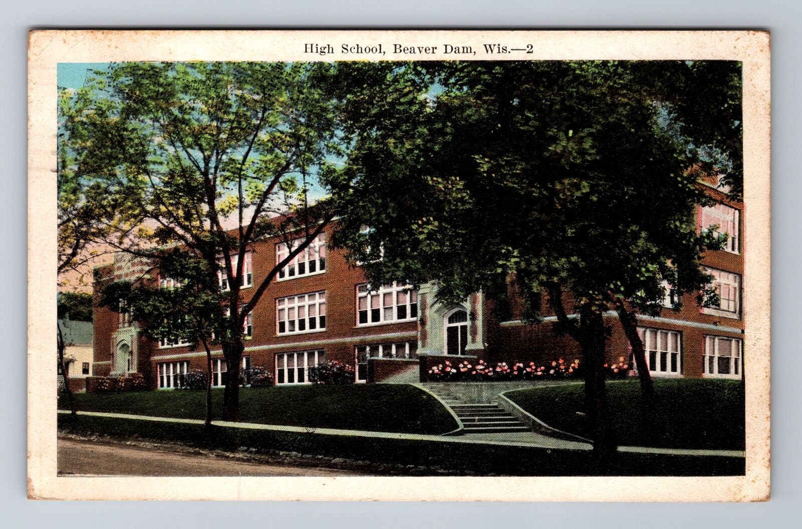 Beaver Dam WI-Wisconsin, High School, Antique, Vintage c1926 Souvenir Postcard