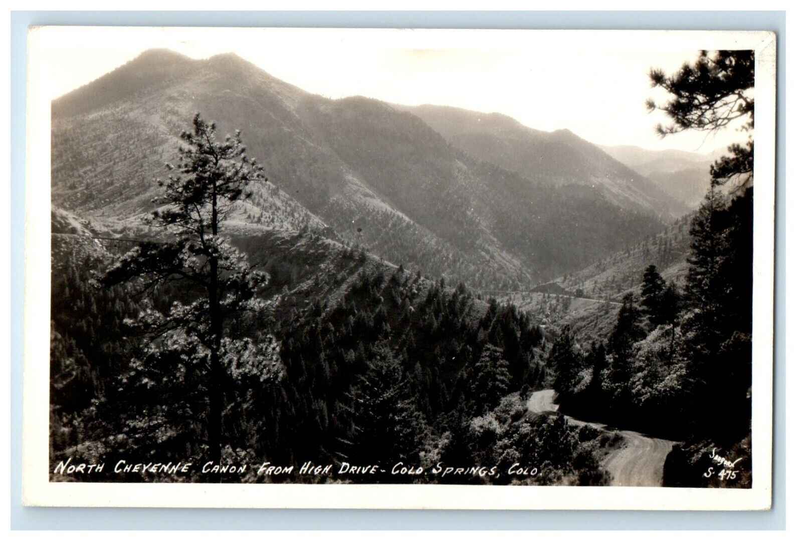 c1920's North Cheyenne Canon Park Colorado Springs Sanborn RPPC Photo Postcard