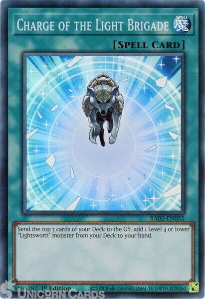 RA02-EN055 Charge of the Light Brigade : Super Rare 1st Edition YuGiOh Card