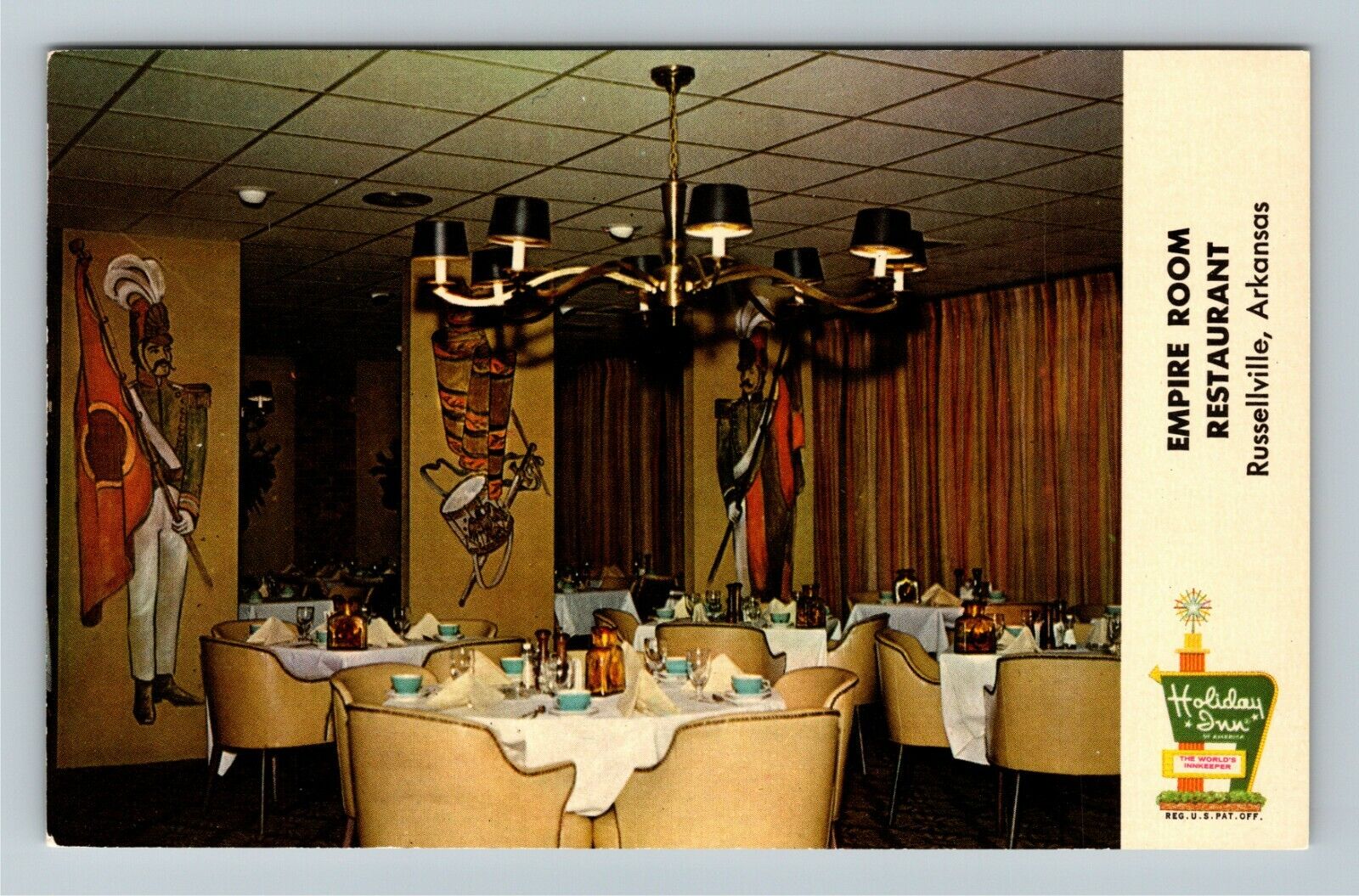 Russellville AR-Arkansas, Holiday Inn, Dining Area, Hotel, Vintage Postcard