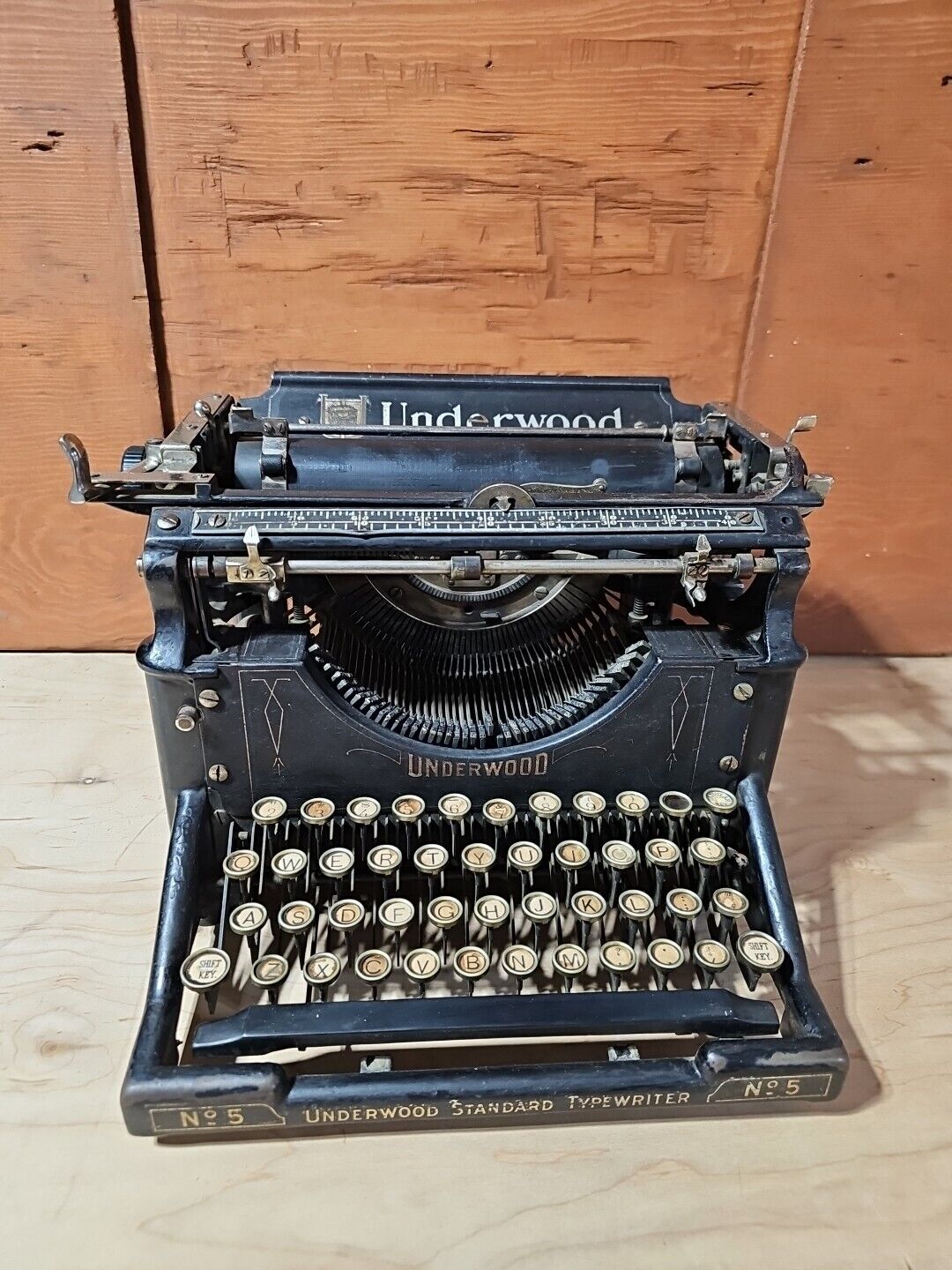 Antique 1920's No. 5 Underwood Standard Typewriter Untested
