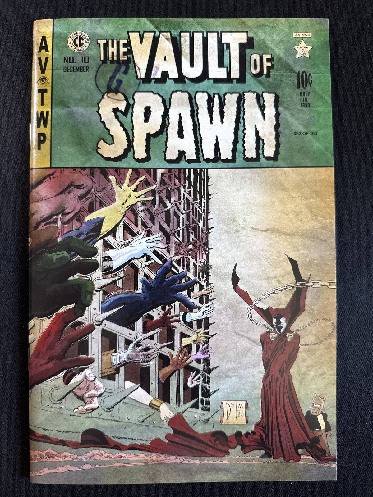 Spawn #10 2020 Remastered Image Comics NM EC Distressed Variant Cv B Kickstarter