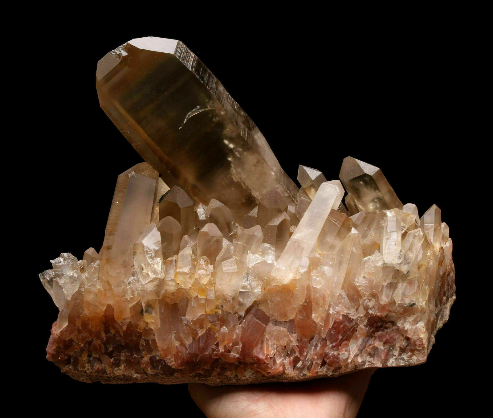 13.5lb Natural Clear Smoked Quartz Crystal Cluster Point Healing Mineral