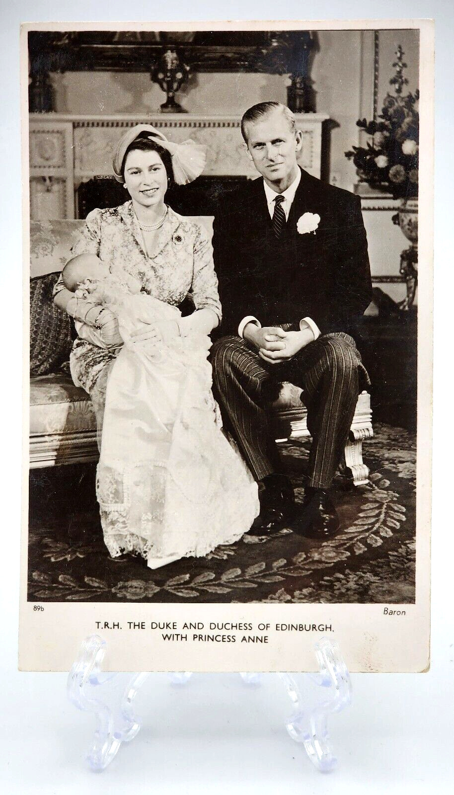 Tuck's RPPC Postcard~  The Duke & Duchess Of Edinburgh With Princess Anne