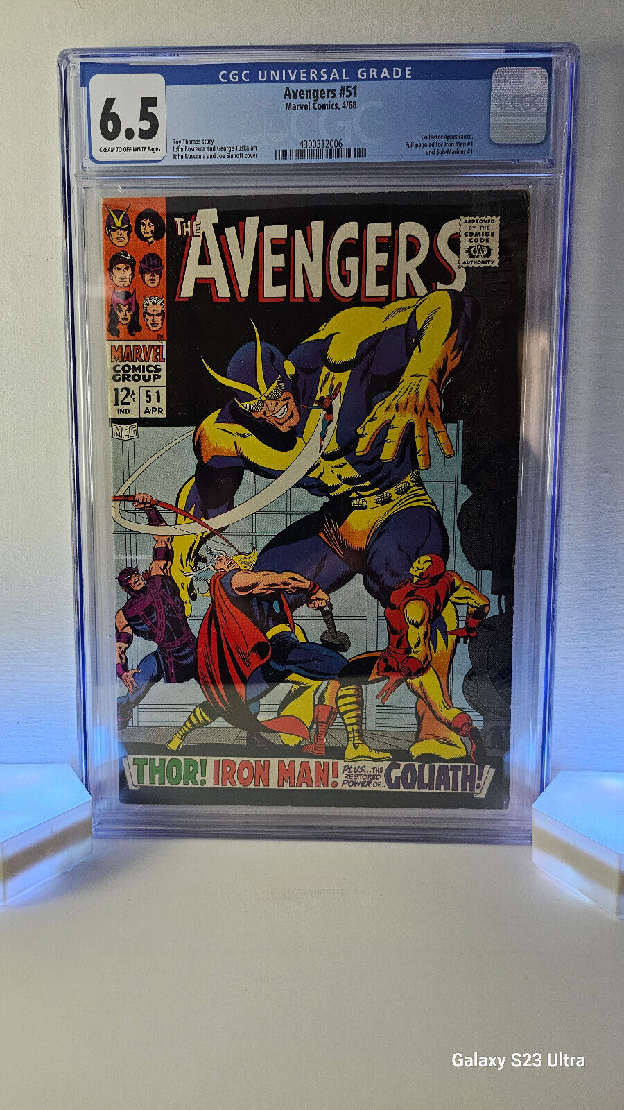 Avengers #51 - Graded CGC 6.5 - Marvel Comics - Silver Age   Beautiful Book