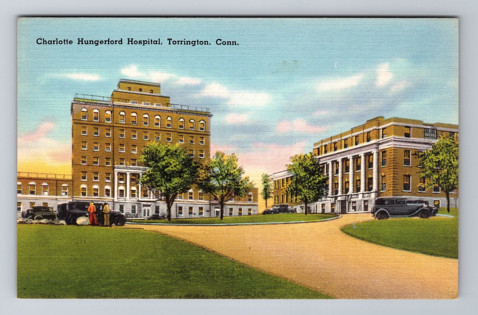 Torrington CT-Connecticut, Charlotte Hungerford Hospital, Vintage Postcard