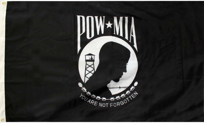 LOT OF 2 POW MIA FLAGS YOU ARE NOT FORGOTTEN FLAG LARGE 3 BY 5 FEET 