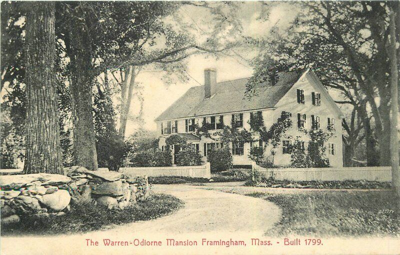 Farmingham Massachusetts Odlorne Home undivided C-1905 Postcard 21-10729