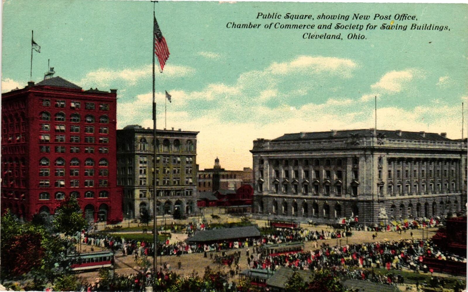 Vintage Postcard- Public Square, Cleveland, OH Early 1900s