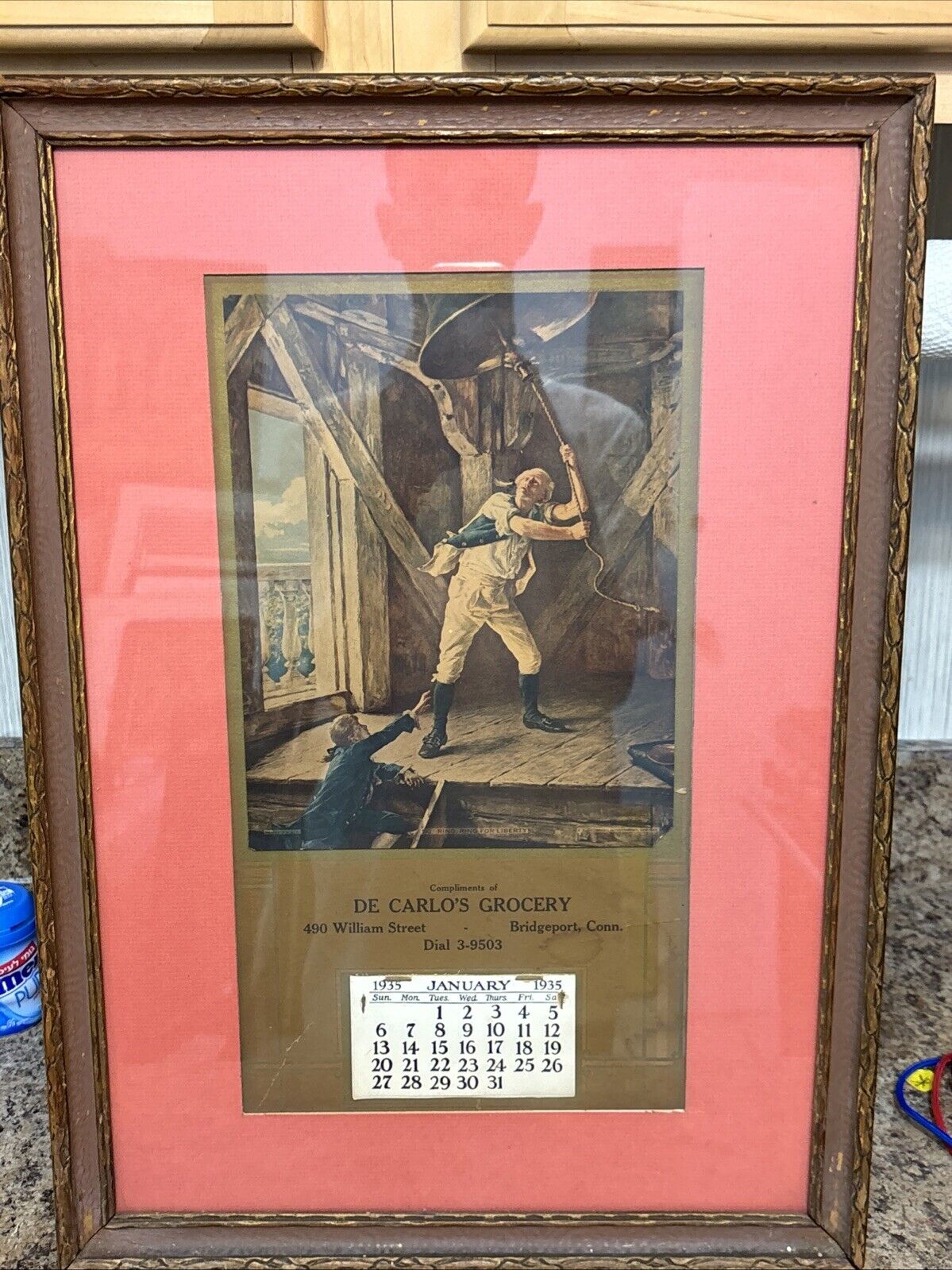 De Carlos Grocery 1935 Calendar Still All Pages In Frame