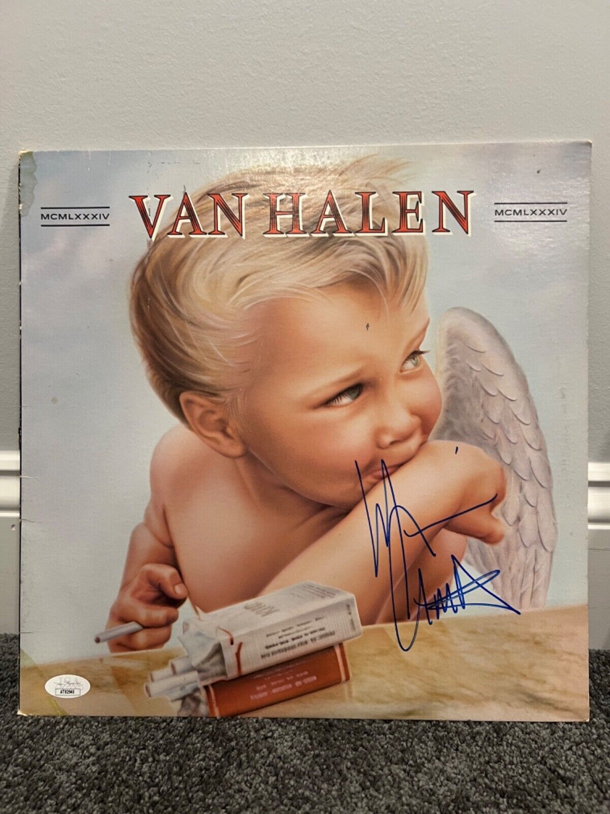 Michael Anthony signed JSA COA Vinyl Van Halen 1984