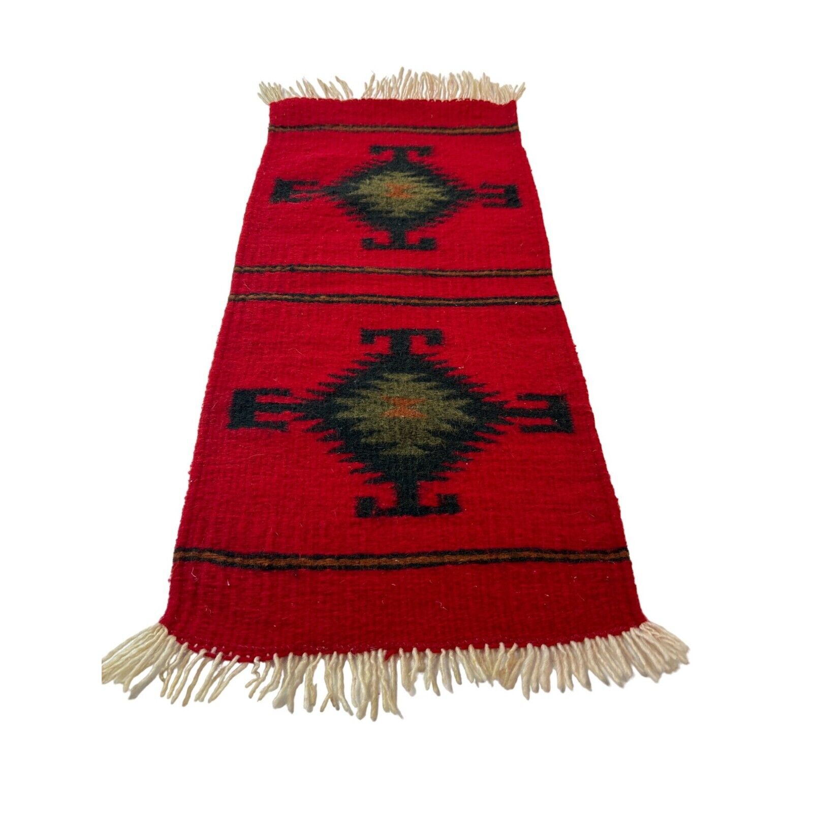 Navajo Southwestern New Mexico Wool Vintage Germantown Eye Wall Hanging Tapestry
