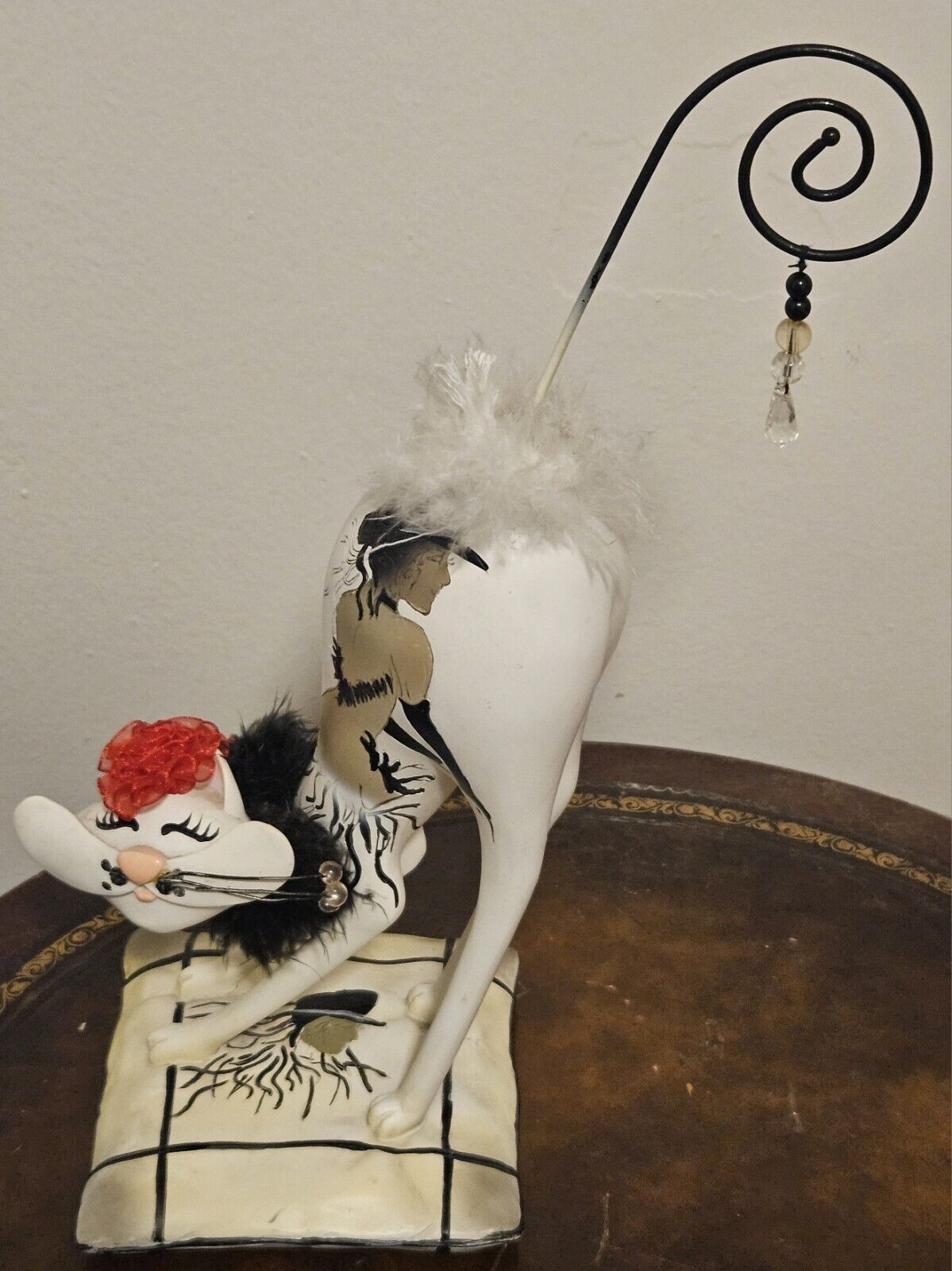 Vintage Enesco Burlesque Figurine Cat Dancer 13