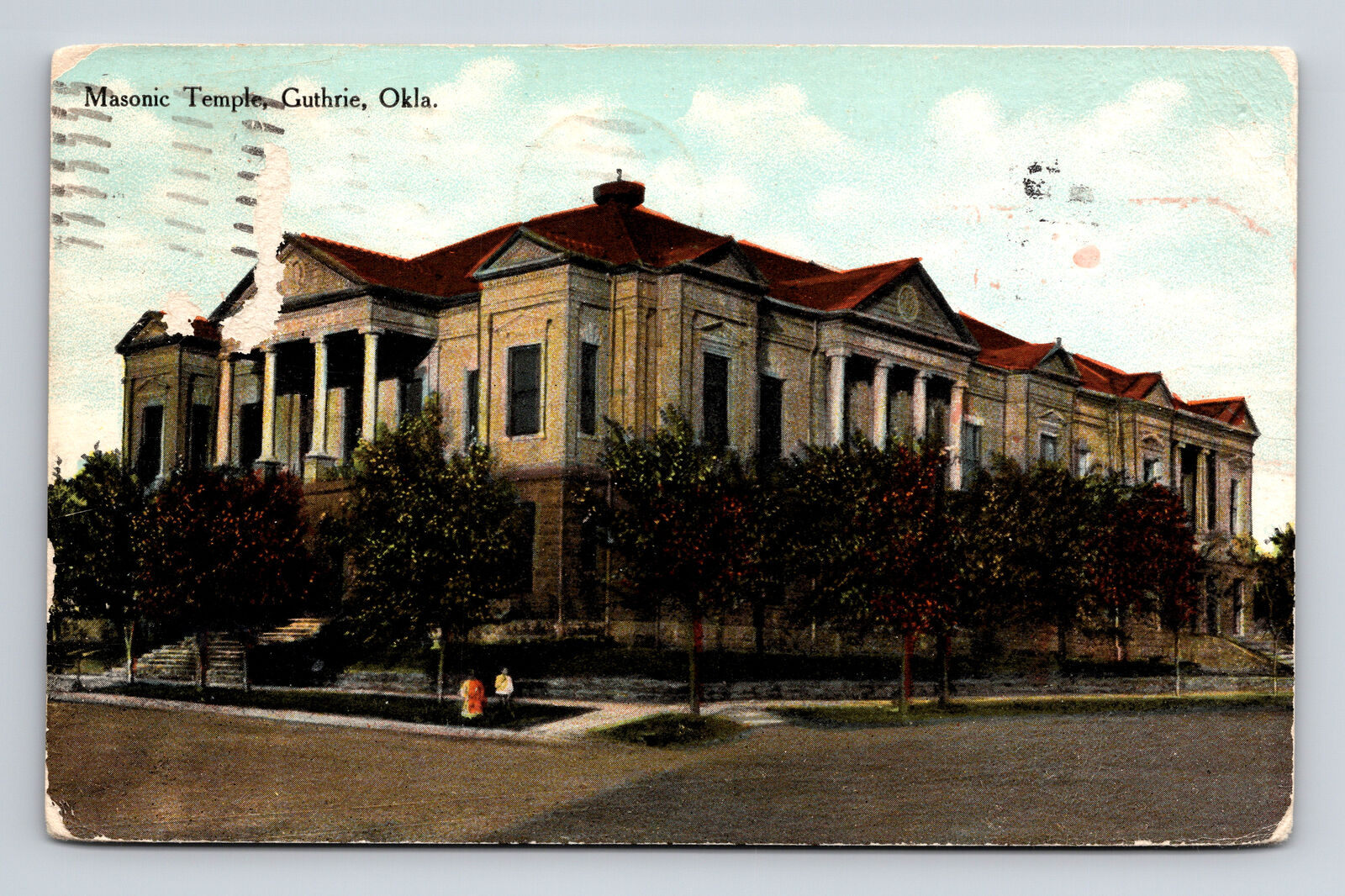 c1910 DB Postcard Guthrie OK Oklahoma Masonic Temple