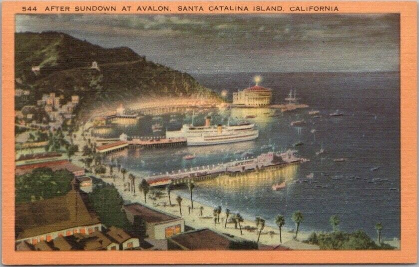 c1940s CATALINA ISLAND, California LINEN Postcard \