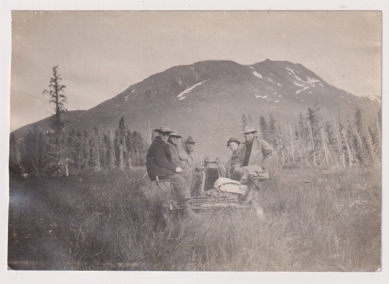 c 1912 RARE Photo Alaska Seward Railroad Old Baldy in Background (2 of 2)