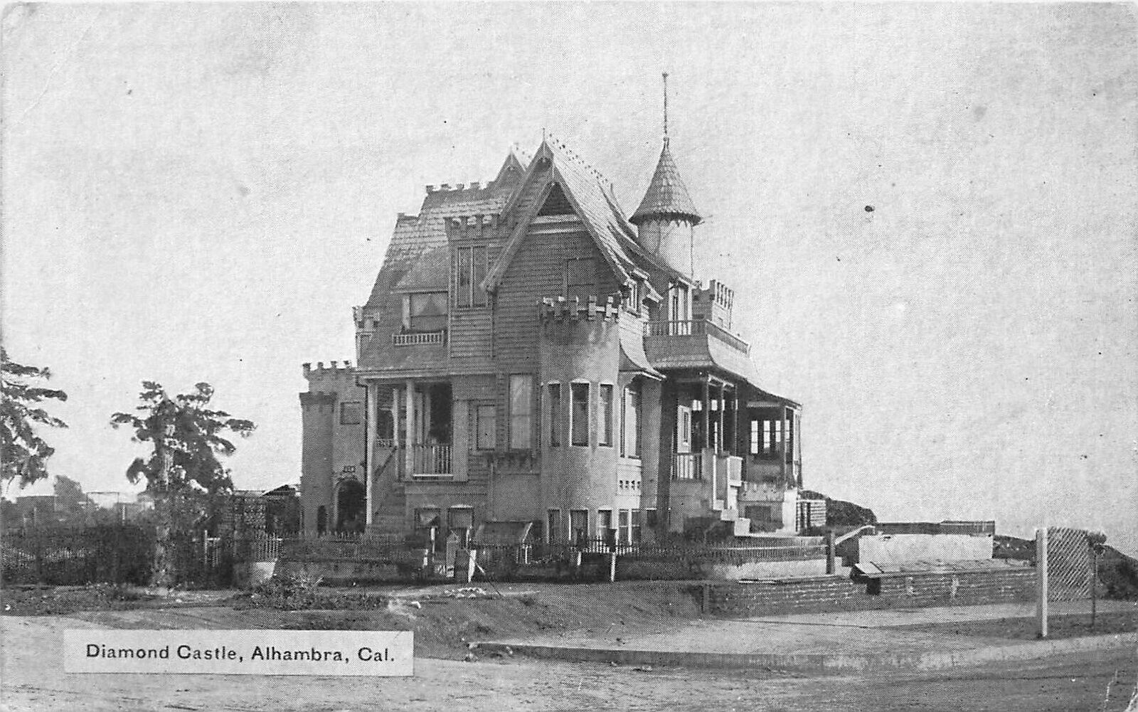 Postcard C-1910 Alhambra California Diamond Castle Woods 24-5851
