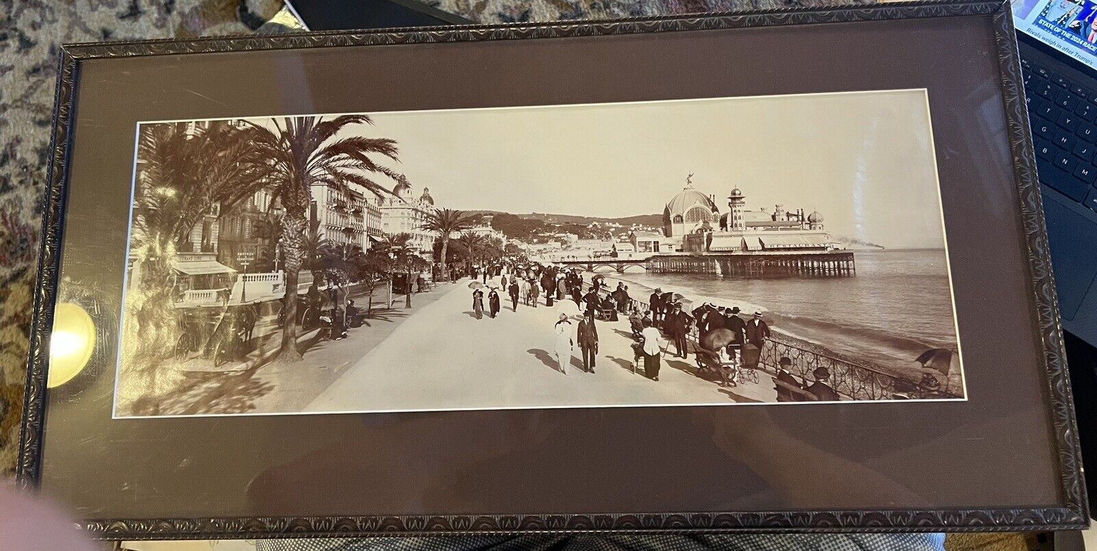 Original Photo 1900 Of Pier & Crystal Casino Nice France 26.5