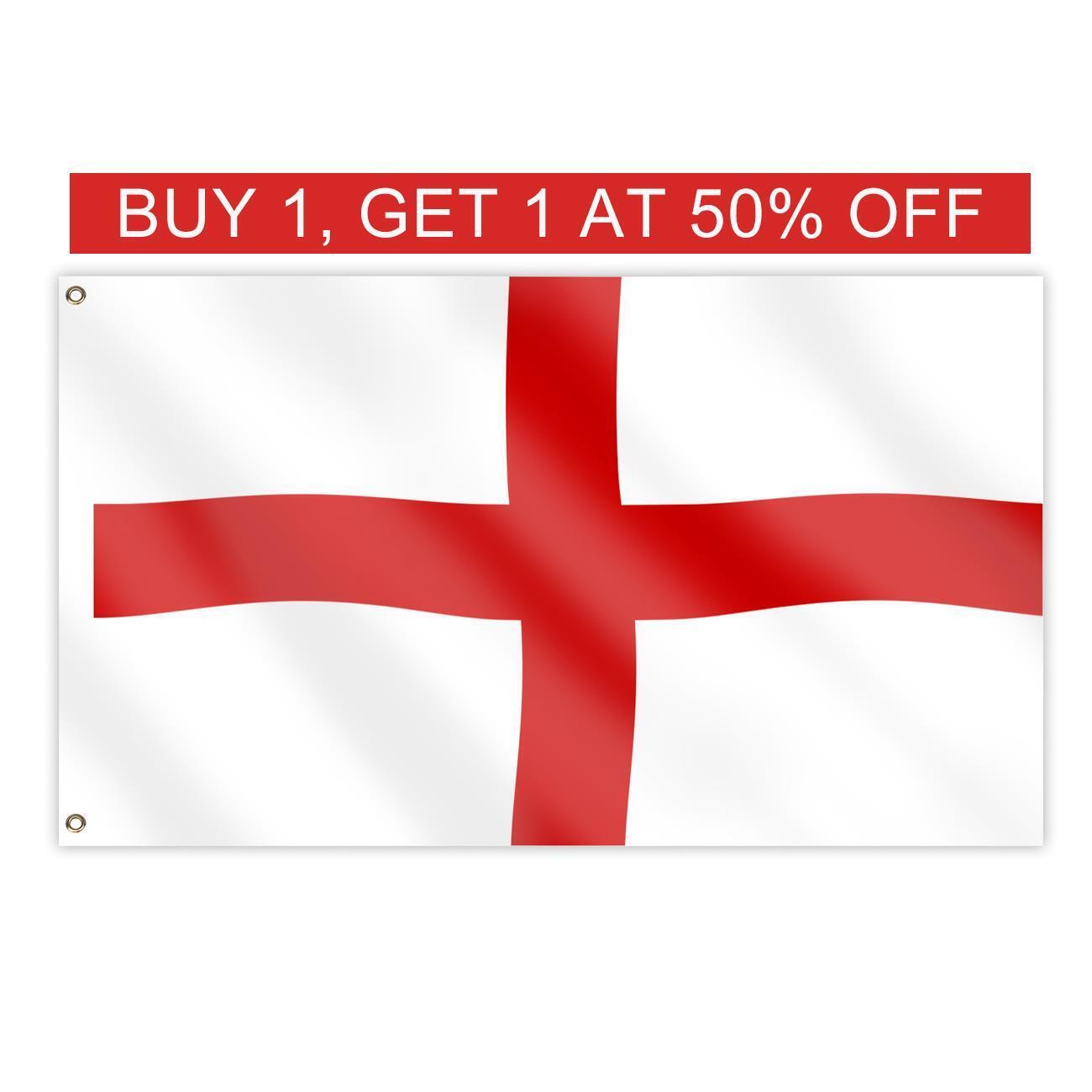 Large England Flag 5 x 3 FT National St George Day Durable Football Banner