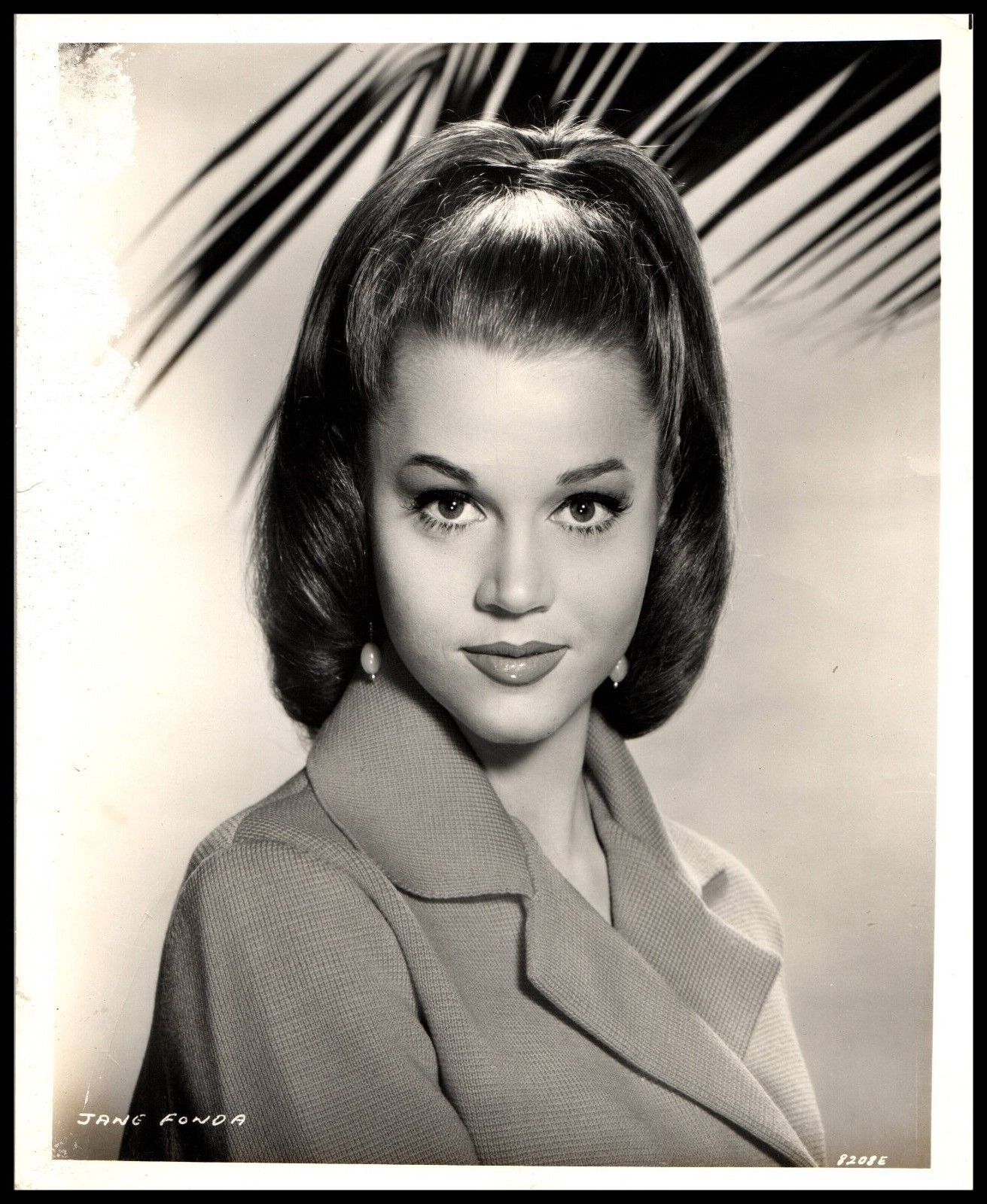HOLLYWOOD Beauty JANE FONDA PORTRAIT In Front of PALM FROND 1963 ORIG Photo 167