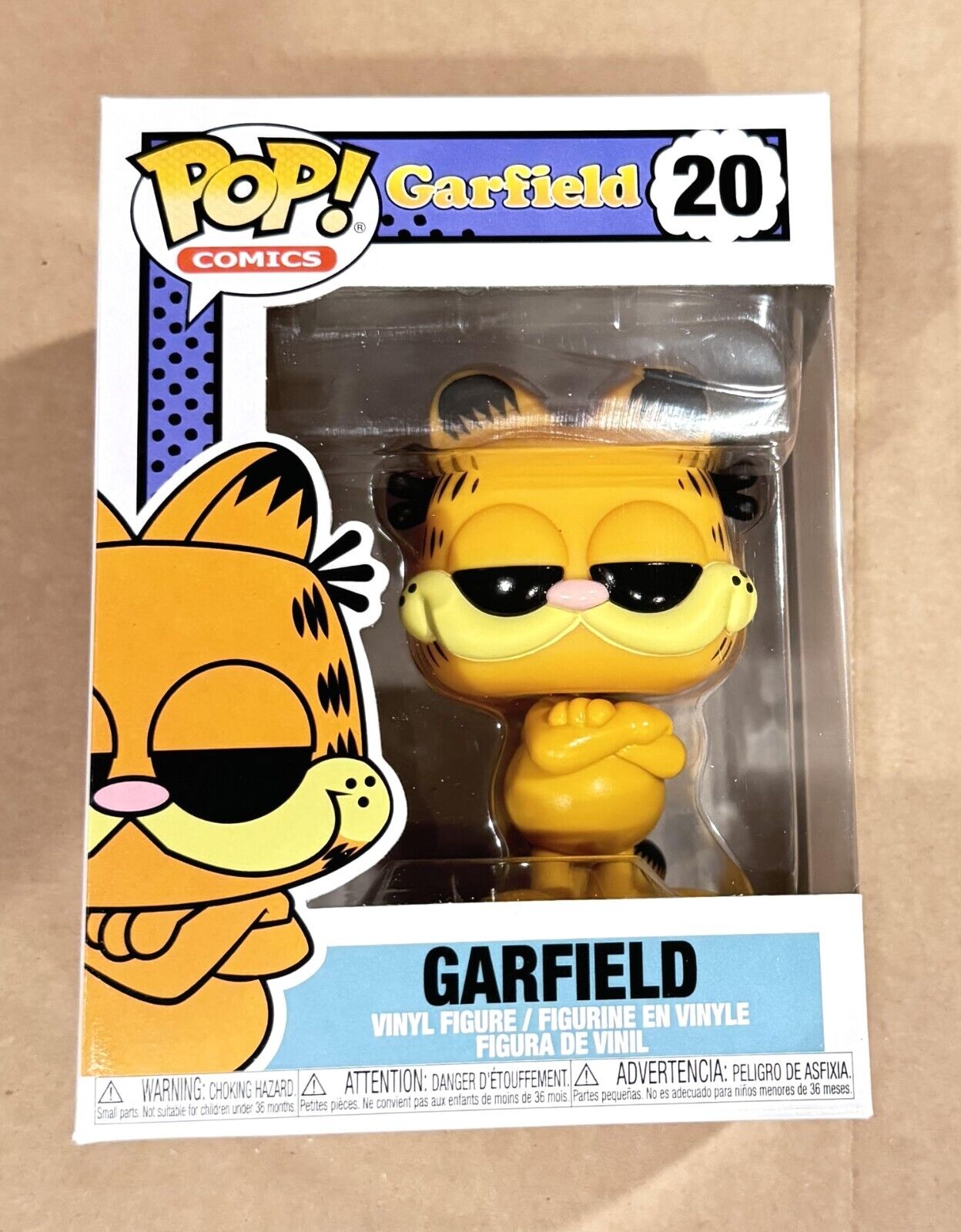 Funko Pop Comics: Garfield the Cat Vinyl Figure #20 Nickelodeon W/ Protector