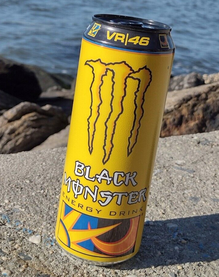 RARE BLACK MONSTER ENERGY DRINK VR46 THE DOCTOR VALENTINO ROSSI (1X) FULL CAN