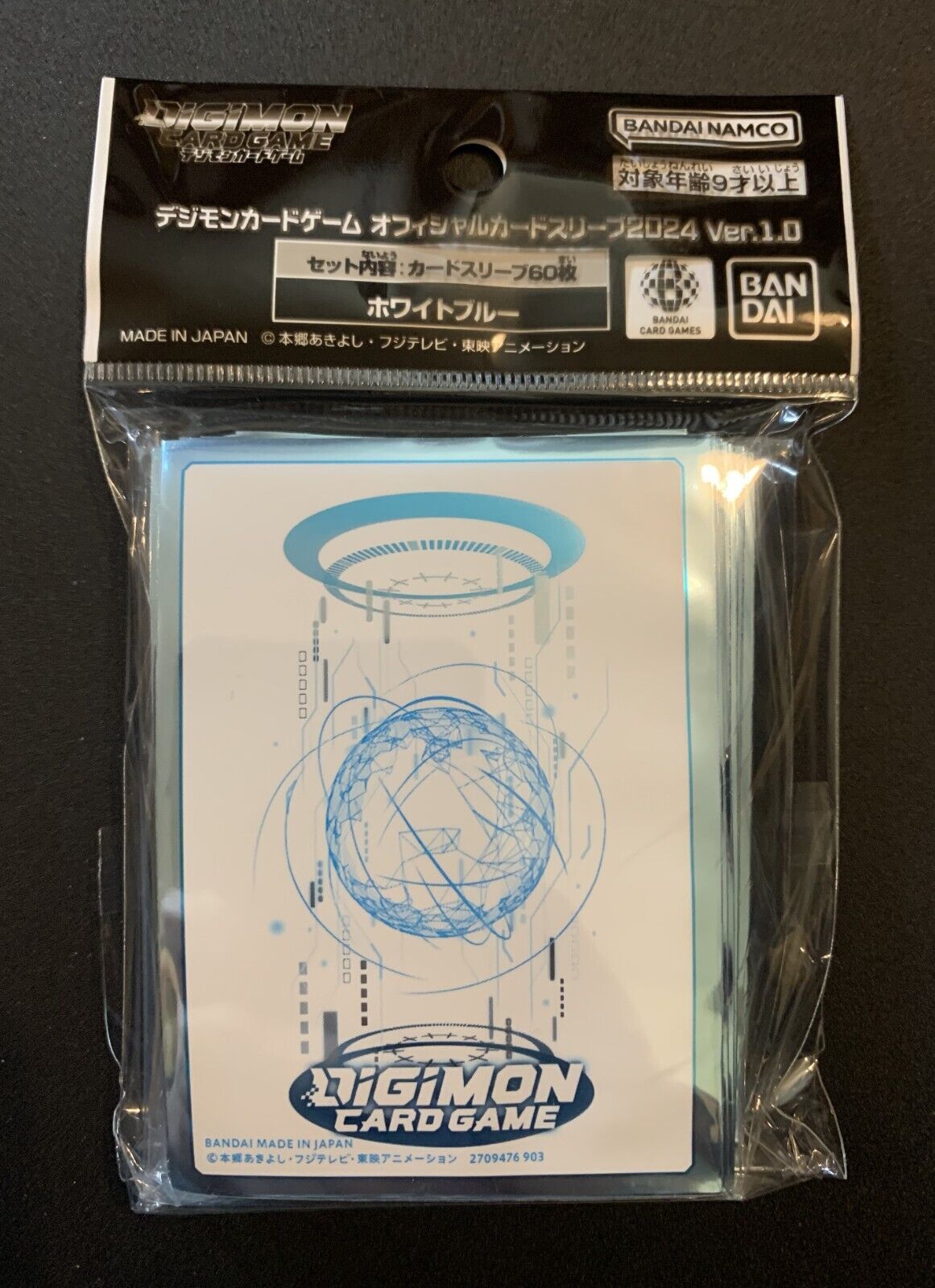 Digimon Offical Card Sleeves 2024 - White Card Back - Standard Sleeves (60 Pack)