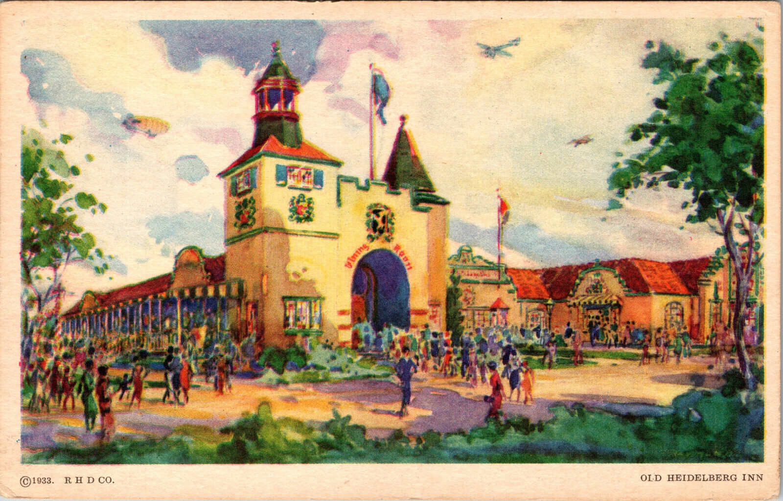 Postcard Chicago 1933 Worlds Fair Old Heidelberg Inn