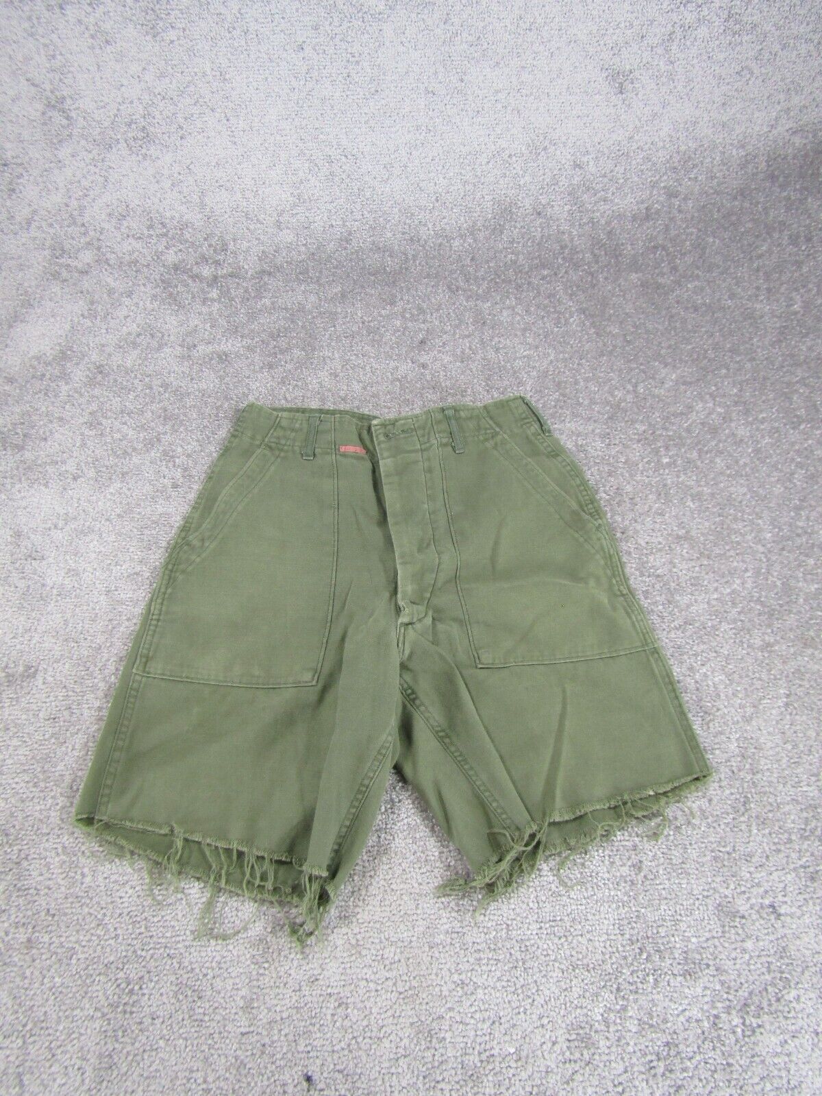 Vintage Og 107 Shorts Mens 30 Cutoff Pants Green Vietnam Military Cotton Sateen