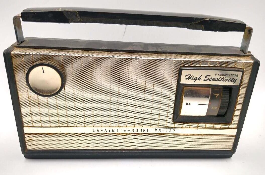 Vintage Lafayette 8 Transistor High Sensitivity Radio - Model FS-137 Works