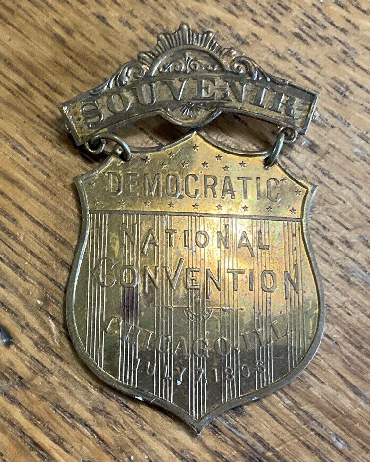 1896 Democratic National Convention Political Badge - William Jennings Bryan