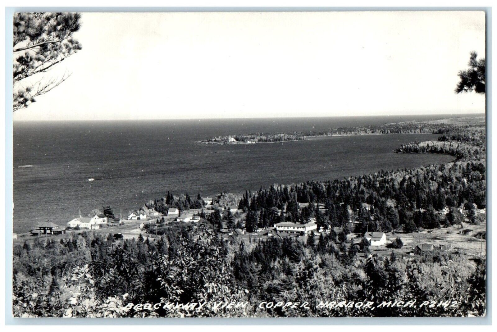 c1940\'s Brockway View Copper Michigan MI RPPC Photo Unposted Vintage Postcard