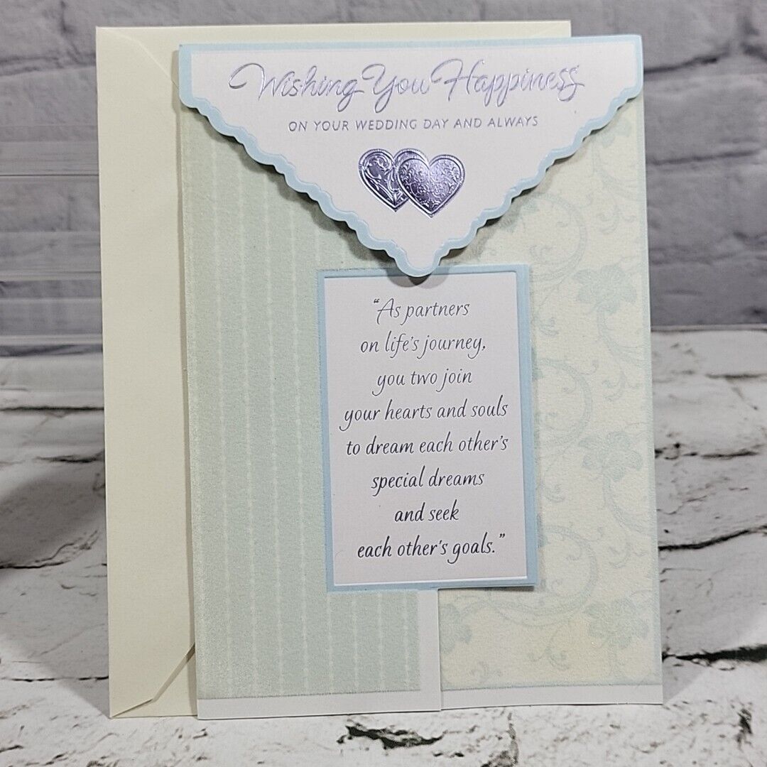 Vintage Hallmark Greeting Card Wedding Folding Congratulations 