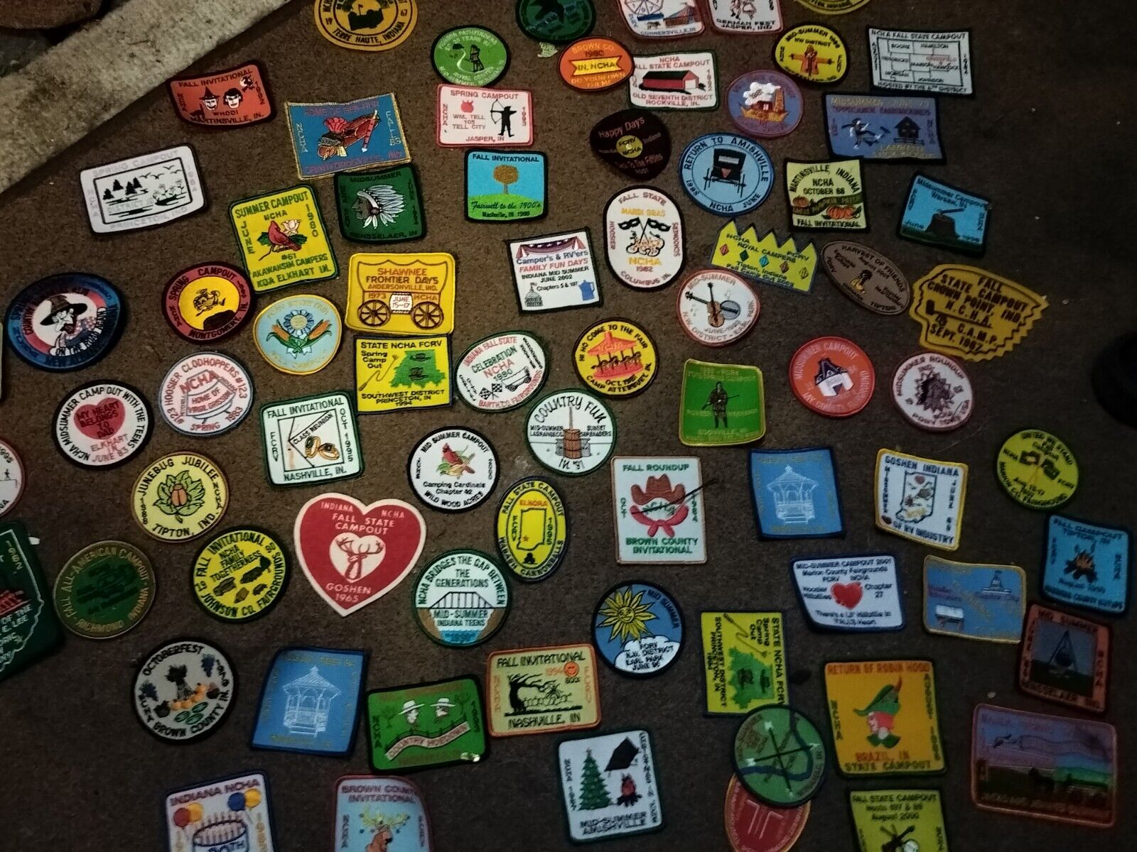 Vintage Antique Indiana County Ncha Ncrv And More Patches Huge Lot Of 76