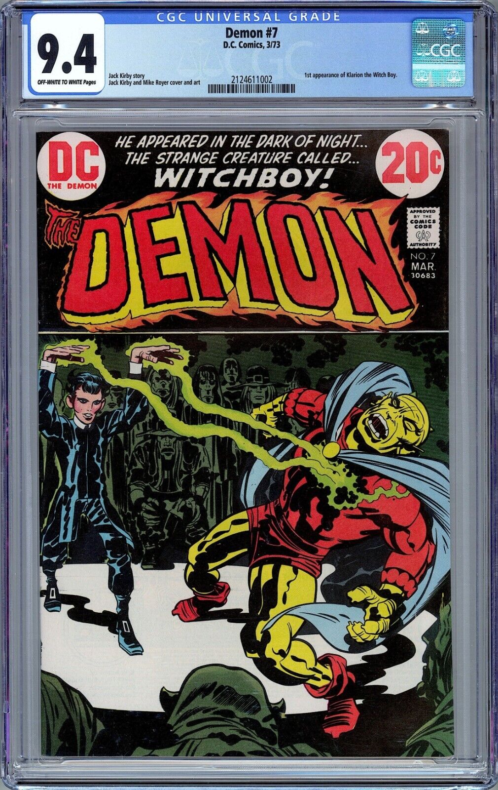 Demon #7 CGC 9.4 (1973, DC) 1st Appearance of Klarion the Witch Boy. Jack Kirby.